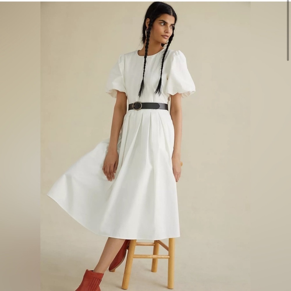 Anthropologie Corset-Seamed Midi Dress Eri + Ali